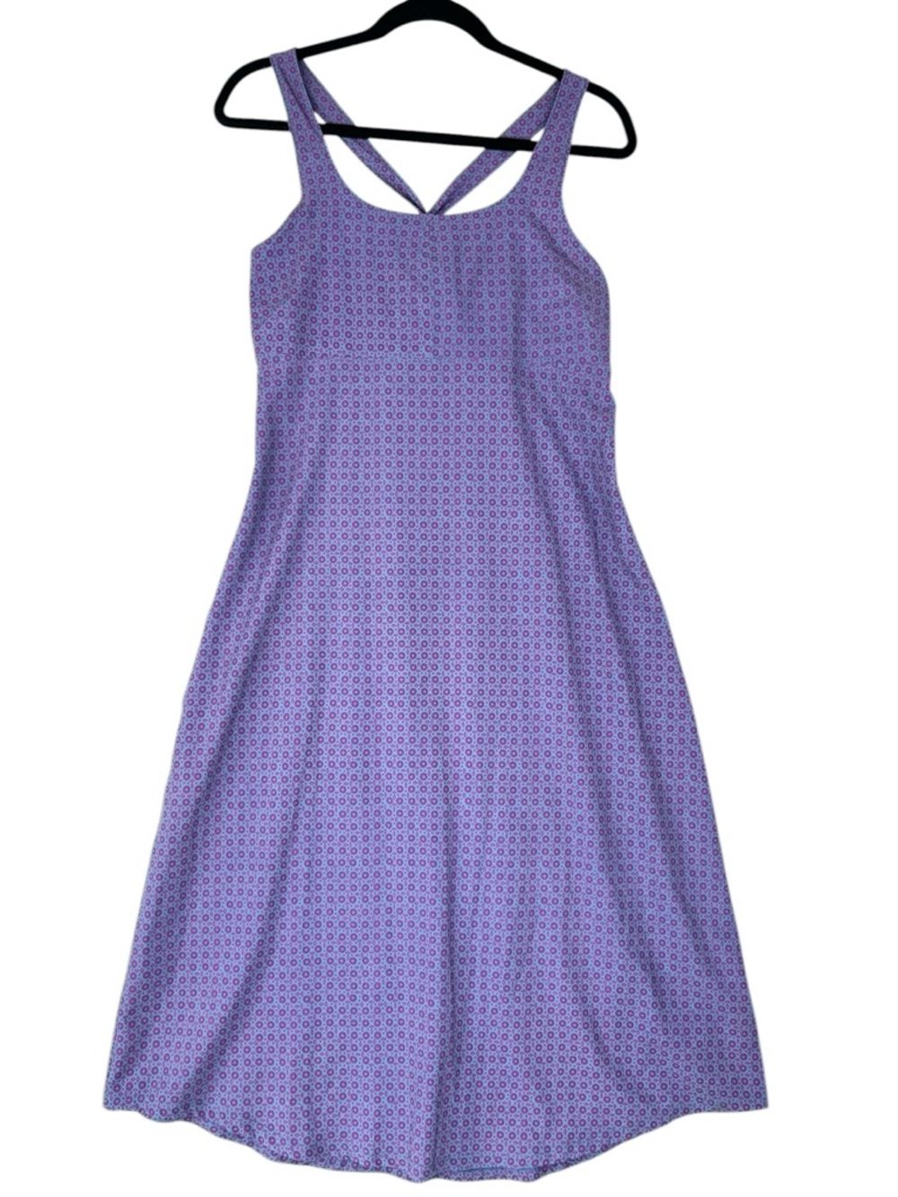 NWT Columbia PFG Ferdale Midi Tank Dress Sz M Grey Purple Lightweight Travel